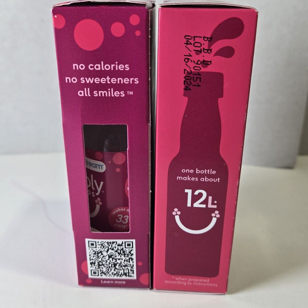 2-Pack SodaStream bubly Drops Raspberry Unsweetened Flavor Essence 1.36 fl oz - Picture 5 of 9
